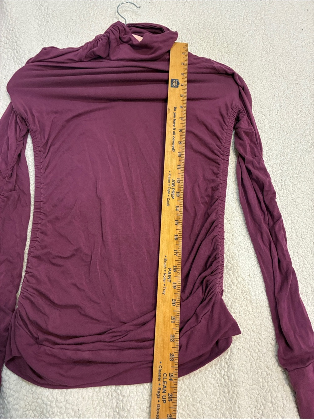 Soft Surroundings Plum Ruched Turtleneck Top | Size S - Picture 10 of 12